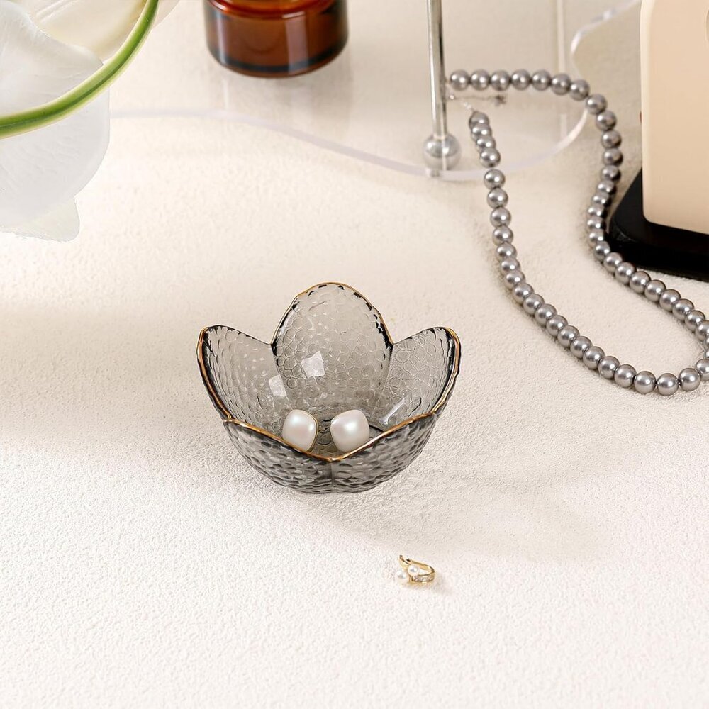 Women's Grey Trinket Dish Unique Birthday New Home Gifts Jewellery Tray - Picture 6 of 6